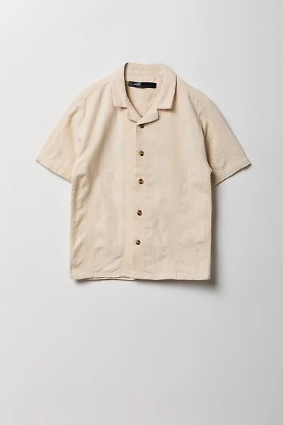 Haut boutonné texturé pour garçon