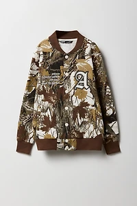 Blouson de style universitaire en molleton avec motif brodé pour enfants