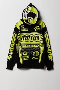 Kids Racer Full Zip Fleece Hoodie
