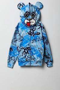 Kids Graffiti Bear Full-Zip Peeper Hoodie