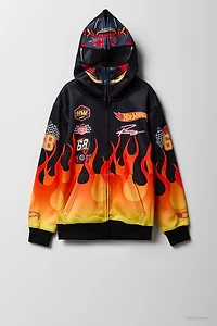Haut à capuchon avec imprimé Hot Wheels™ et fermeture glissière pour garçon