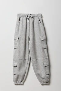 Jogger cargo en molleton avec poches multiples pour enfants