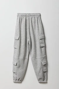 Jogger cargo en molleton avec poches multiples pour enfants