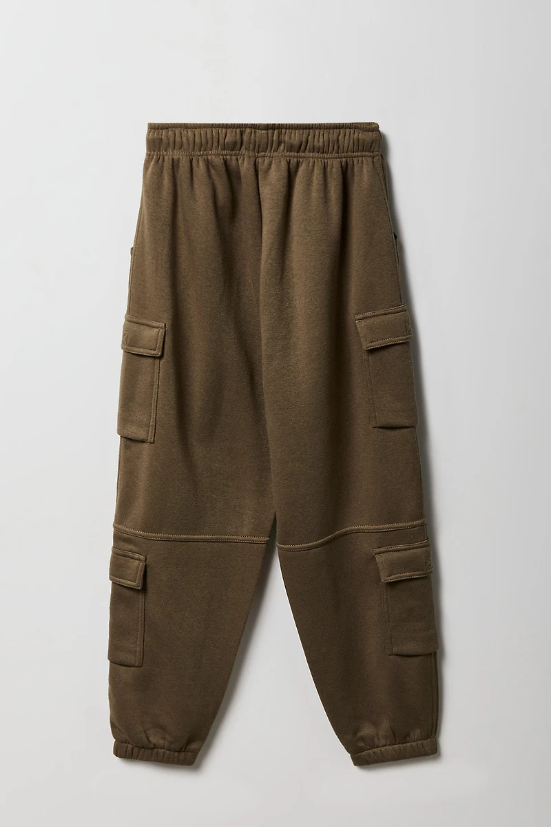 Jogger cargo en molleton avec poches multiples pour enfants