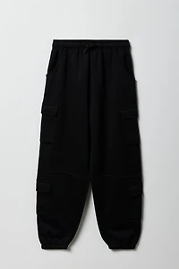 Jogger cargo en molleton avec poches multiples pour enfants