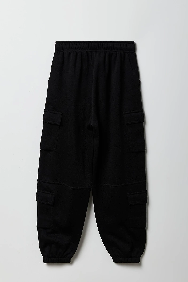 Jogger cargo en molleton avec poches multiples pour enfants