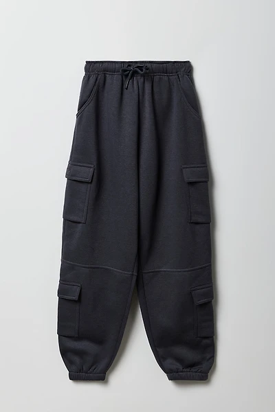 Kids Multi Pocket Fleece Cargo Jogger