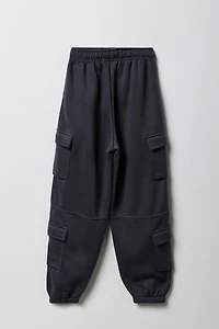 Jogger cargo en molleton avec poches multiples pour enfants