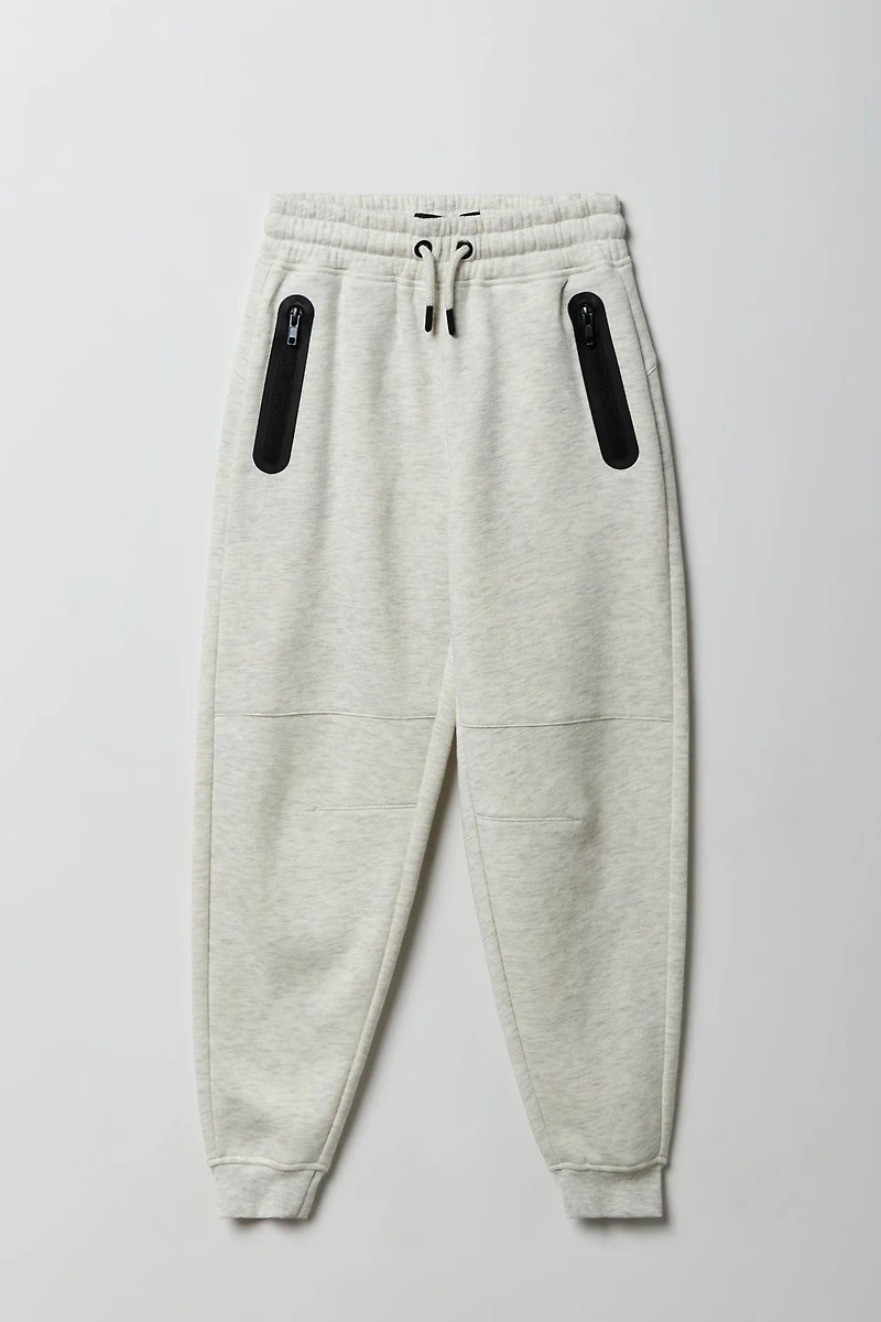 Jogger en molleton avec poches à fermeture glissière pour garçon