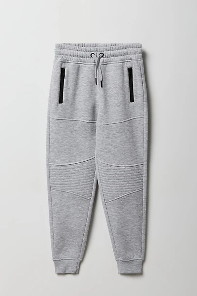 Kids Fleece Zip Pocket Moto Jogger