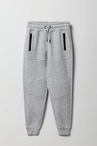 Kids Fleece Zip Pocket Moto Jogger