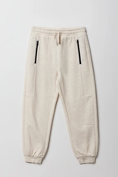 Jogger de style moto en molleton pour enfants