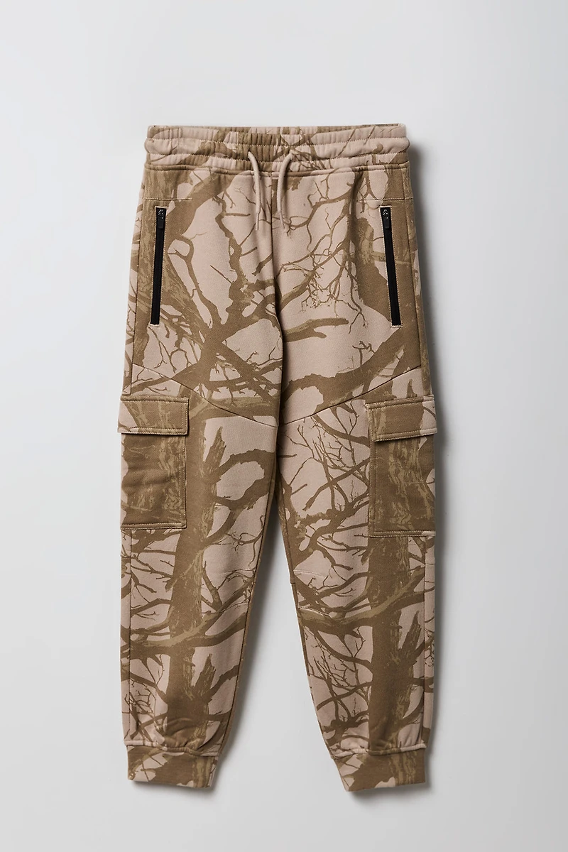 Jogger cargo avec poches à fermeture glissière pour enfants