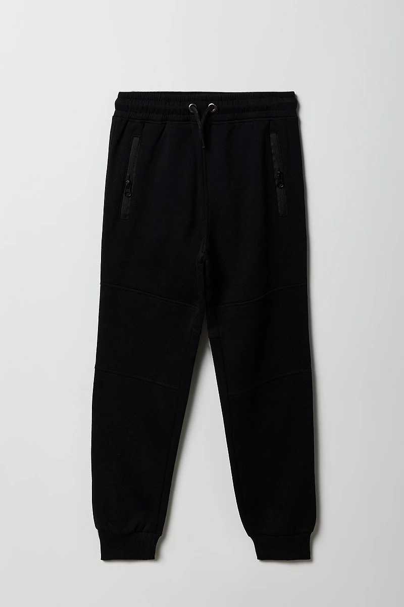 Kids Zipper Pocket Fleece Jogger