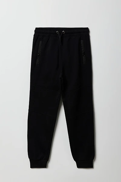 Kids Zipper Pocket Fleece Jogger