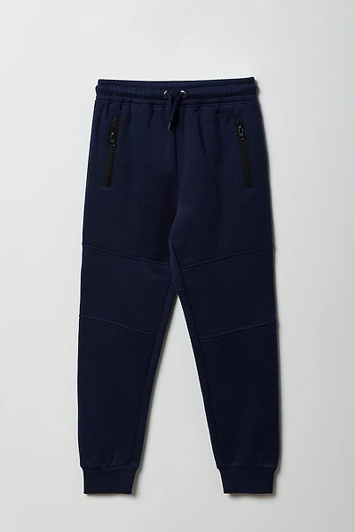 Kids Zipper Pocket Fleece Jogger
