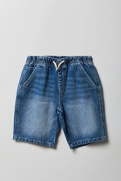 Short en denim à taille coulissante pour garçon