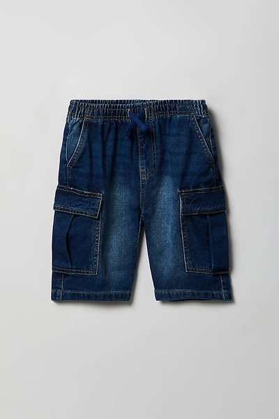 Short cargo en denim pour garçon
