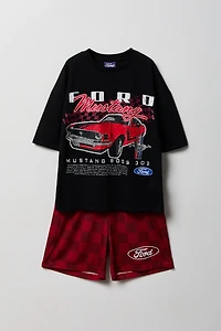 Kids Ford Mustang T-Shirt & Short Pajama Set
