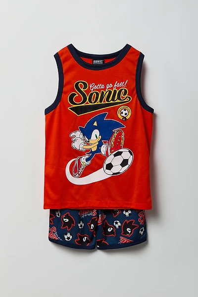 Kids Sonic Tank & Short Pajama Set