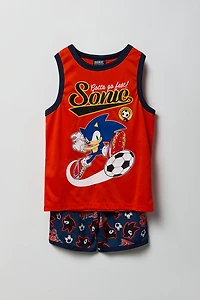 Kids Sonic Tank & Short Pajama Set