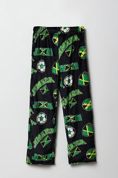 Kids Jamaica Print Plush Pajama Pant