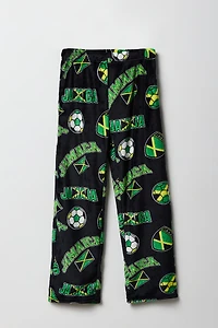 Kids Jamaica Print Plush Pajama Pant