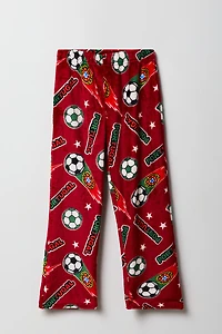 Kids Portugal Print Plush Pajama Pant