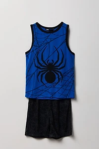 Boys Spider Graphic Tank & Short Set