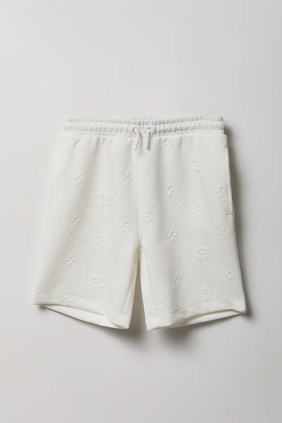 Short en tricot de jacquard à imprimé Status pour garçon