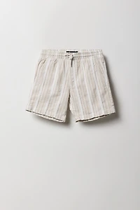 Short tissé texturé rayé pour garçon