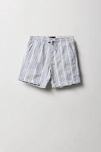 Short tissé texturé rayé pour garçon