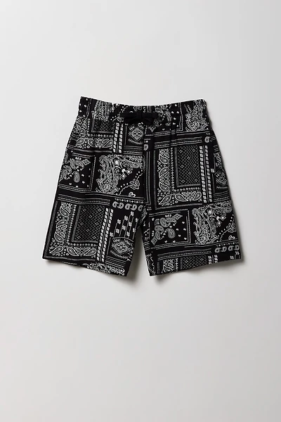 Short en molleton avec motif bandana pour garçon