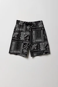 Short en molleton avec motif bandana pour garçon