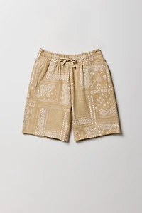Short en molleton avec motif bandana pour garçon