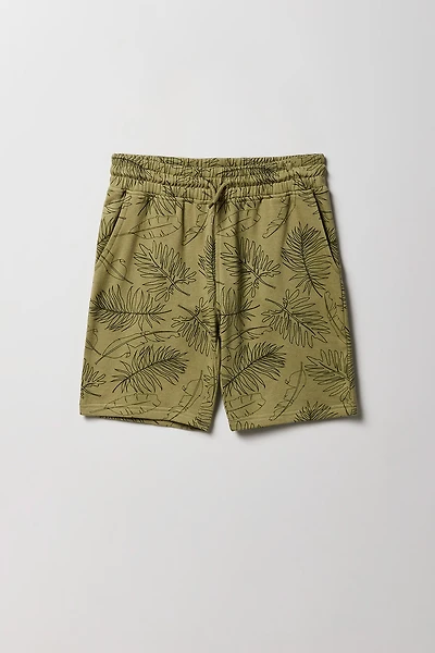 Boys Tropical Print Fleece Short