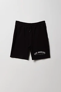 Short en molleton à imprimé LA pour garçon