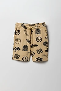 Short en molleton à imprimé Sports pour garçon