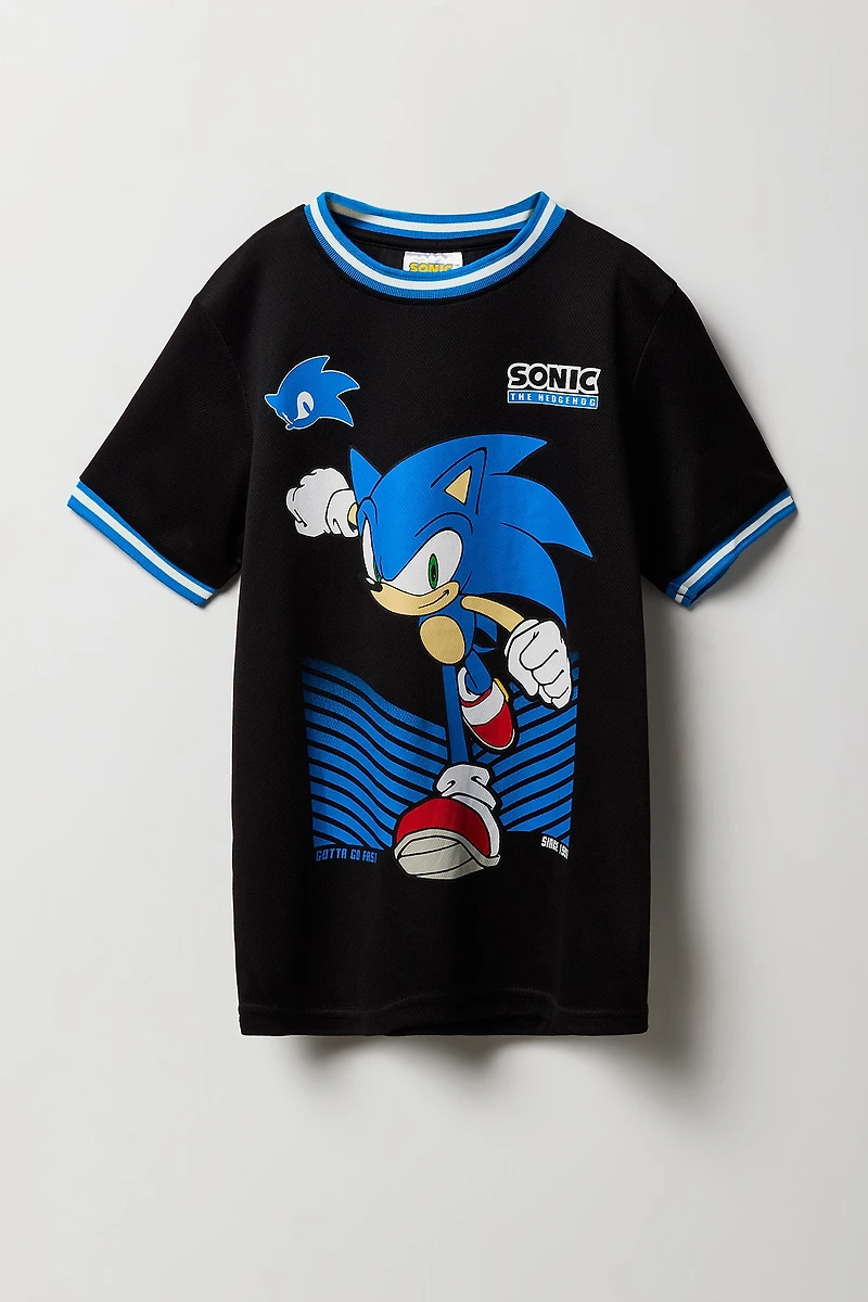 Jersey en filet à imprimé Sonic pour garçon