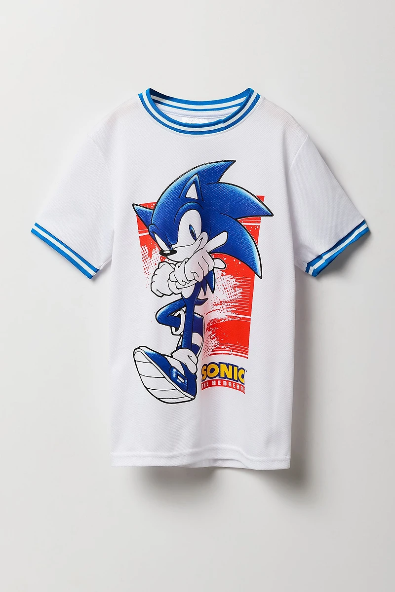 Jersey en filet à imprimé Sonic pour garçon