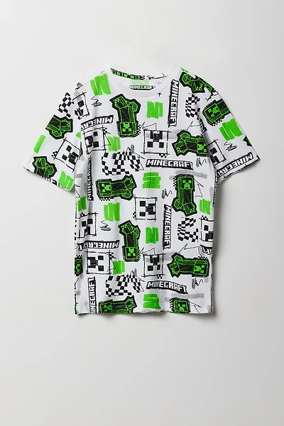 T-shirt à imprimé Minecraft TNT pour enfant