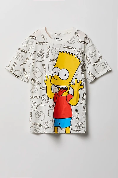 Kids Bart Simpson Print T-Shirt