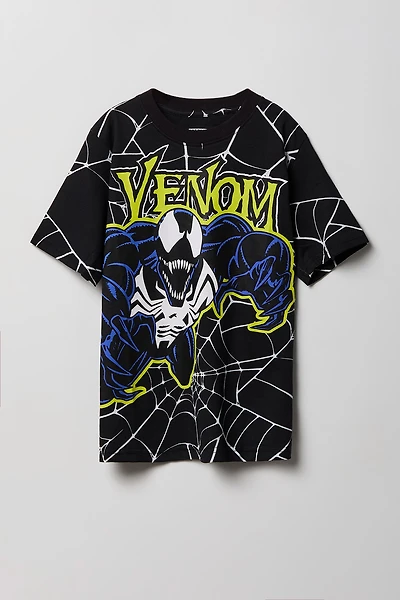 Kids Venom Print T-Shirt