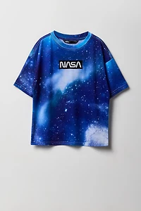 Boys NASA Embroidered Patch Print T-Shirt