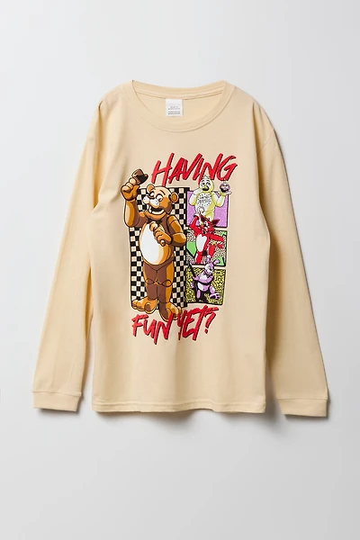 Haut à manches longues avec imprimé Five Nights at Freddy's pour enfants