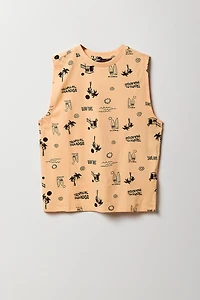 Boys Tropical Vacation Printed Tank