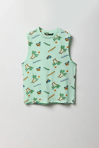 Boys Tropical Vacation Printed Tank