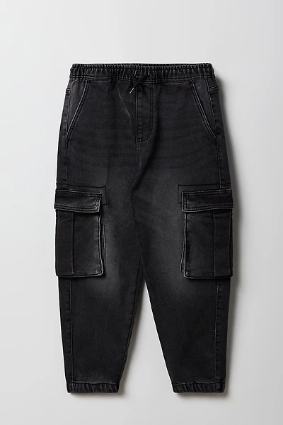 Boys Denim Cargo Jogger