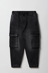 Boys Denim Cargo Jogger