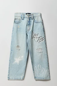 Boys Graffiti Ripped Baggy Jean